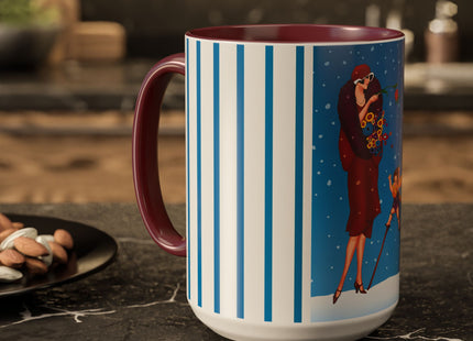Snowfall & Couture Colorful Mugs (11oz, 15oz)