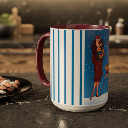 Snowfall & Couture Colorful Mugs (11oz, 15oz)