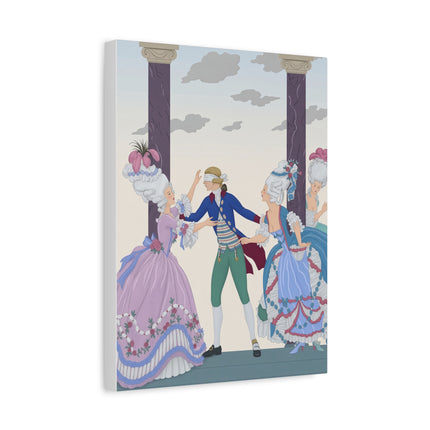 🎭🌸 Blindman’s Bluff Placemat – Rococo Courtship Whimsy
