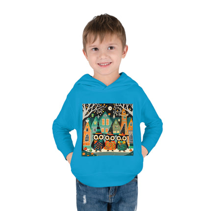 Night of the Trick-or-Treating Owlets Toddler Pullover Fleece Hoodie