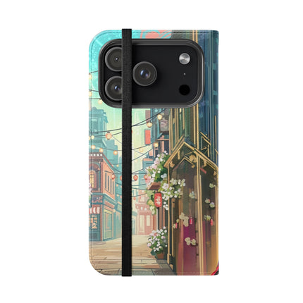 🦝✨ Cybernetic Red Panda Flip Case – Neon Charm & Futuristic Wonder