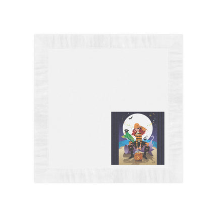 Moonlit Pirate Halloween White Coined Napkins