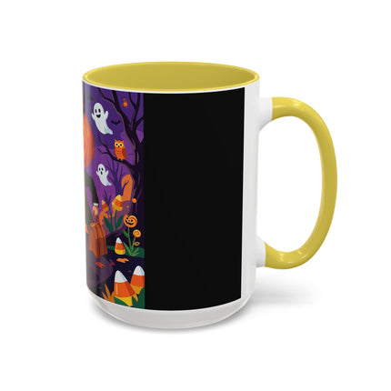 🎃🏮 The Pumpkin Gentleman's Moonlit Stroll Colorful Mug – Whimsical Halloween Charm