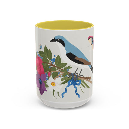 Bluebird & Butterfly Colorful Mugs – Spring Harmony & Delicate Beauty