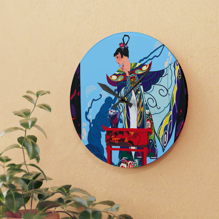 A Visual Journey by Umberto Brunelleschi Acrylic Wall Clock, Round and Square