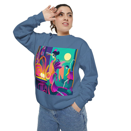 Dance of the Skeleton Ballerinas Unisex Garment-Dyed Sweatshirt
