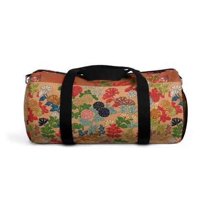 Japanese Fan Flower Pattern I by G.A. Audsley Duffle Bag