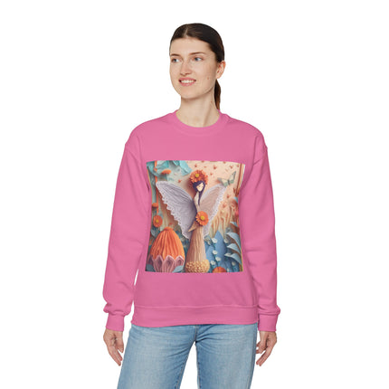 Zinnia Fairy Unisex Heavy Blend™ Crewneck Sweatshirt