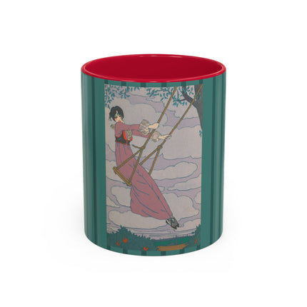 La balançoire by Georges Lepape Colorful Mugs (11oz, 15oz)