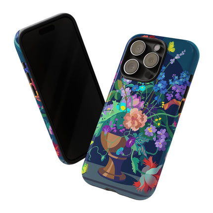 Midnight Floral Reverie Phone Case – Vibrant Bloom & Enchanted Beauty