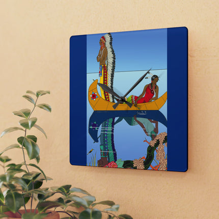 Le long du Missouri by George Barbier Acrylic Wall Clock