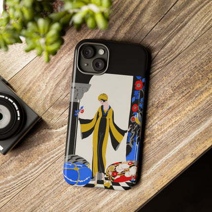 Art Deco Flapper in Yellow Robe Phone Case – Elegant Glamour & Exotic Charm