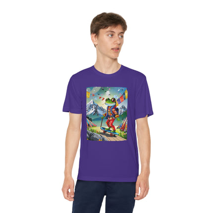Skateboarding Frog Youth Competitor Tee – Whimsical Adventure & Playful Energy