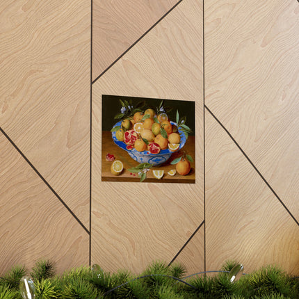 Still Life with Lemons, Oranges, and a Pomegranate by Jacob van Hulsdonck Matte Horizontal Posters