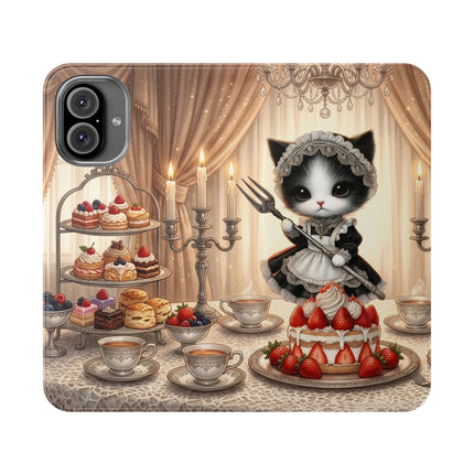 🍓🐱 The Patisserie Kitten Flip Case – Sweet Charm & Storybook Delight