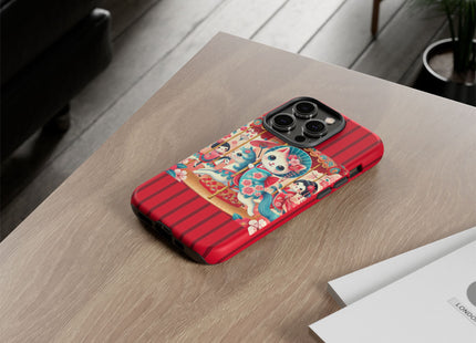 Geisha Kitten's Enchanted Carousel Phone Cases