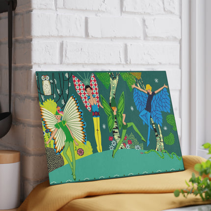 Enchanting Fairies of A Midsummer Night's Dream Glass Cutting Board