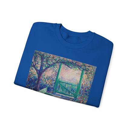 The Artist’s Garden (The Green Chair) by Theodore Earl Butler Heavy Blend™ Crewneck Sweatshirt