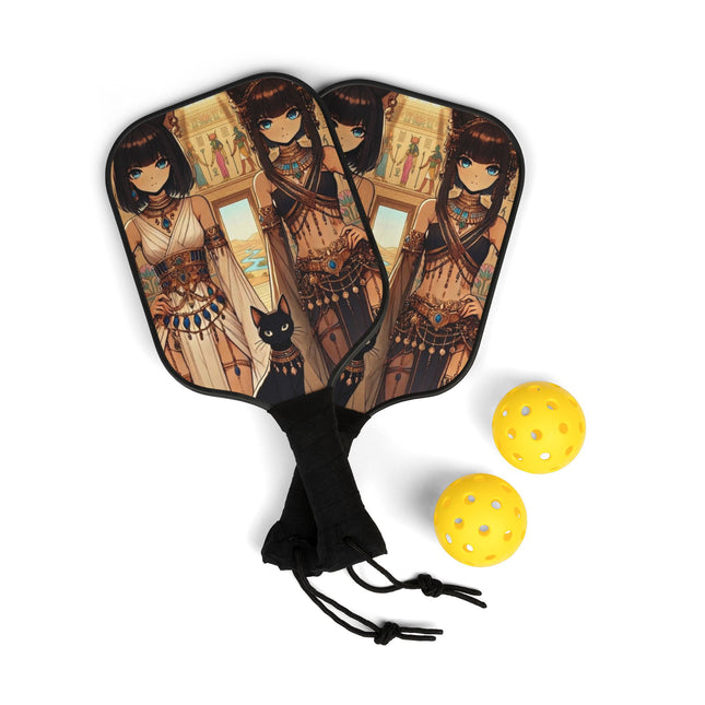 Egyptian Priestess Cats Pickleball Kit – Sacred Guardians & Desert Power