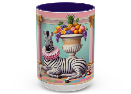 Still Life with Zebra, Fruit, and Pink Columns Colorful Mugs (11oz, 15oz)