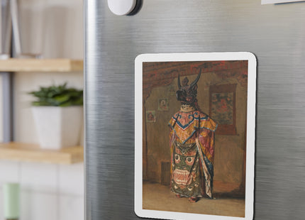 A Buddhist Lama at a Feast at Pemionchi Monastery by Vasily Vereshchagin Die-Cut Magnets (5 Sizes)