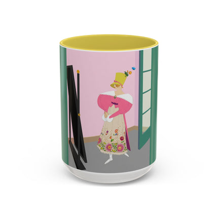 The Yellow Hat Colorful Mugs – 1920s Vogue Whimsy & Playful Elegance