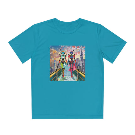 Cyber Punk Robot Models Youth Competitor Tee