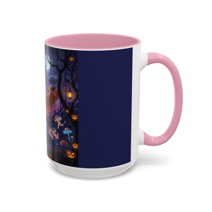 🌙🎃 Moonlit Mischief In The Pumpkin Grove Colorful Mug – Whimsical Halloween Fantasy