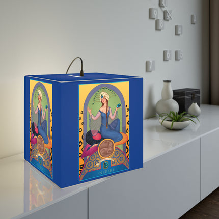 December & Tanzanite Zodiac Light Cube Lamp