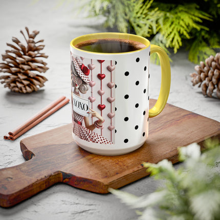 Fashionably Yours, XOXO Colorful Mugs (11oz, 15oz)