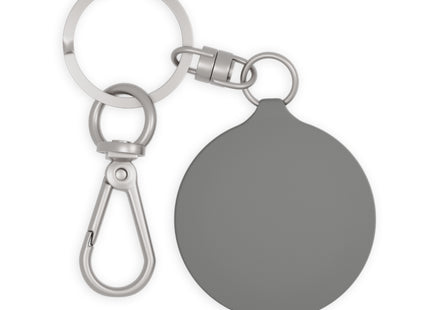Snowman in Falling Snow Keyring Tag
