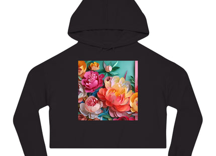 Peonies in Full Bloom Women’s Cropped Hooded Sweatshirt