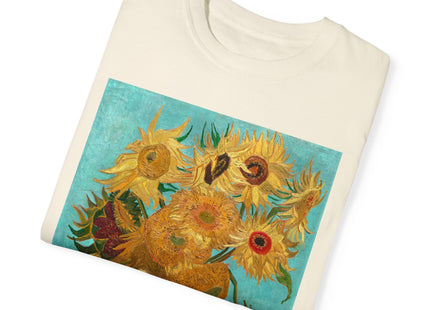 Vase with Twelve Sunflowers by Vincent van Gogh Unisex Garment-Dyed T-shirt
