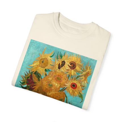 Vase with Twelve Sunflowers by Vincent van Gogh Unisex Garment-Dyed T-shirt