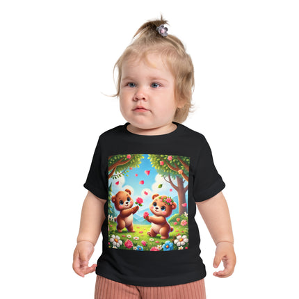 Petals and Paws Baby T-Shirt – Sweet Friendship & Garden Dreams