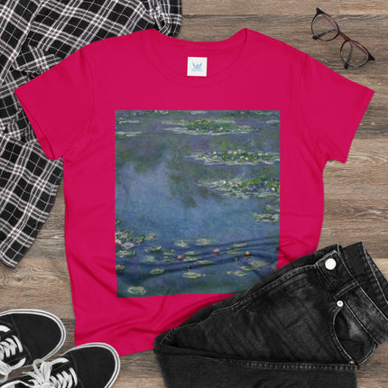 Water Lilies by Claude Monet Women's Midweight Cotton Tee