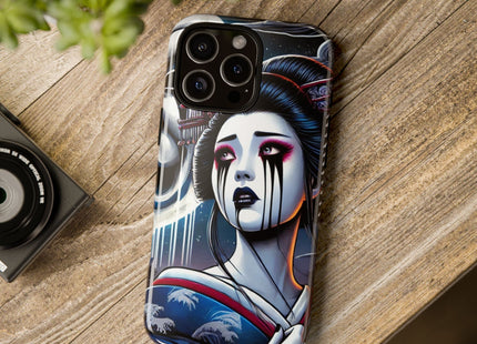 Geisha’s Black Ink Tears Phone Cases