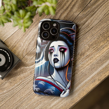 Geisha’s Black Ink Tears Phone Cases