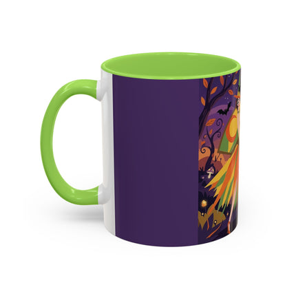 🎃🧙 The Witch Of Jack-O'-Lantern Hollow Colorful Mug – Whimsical Halloween Charm