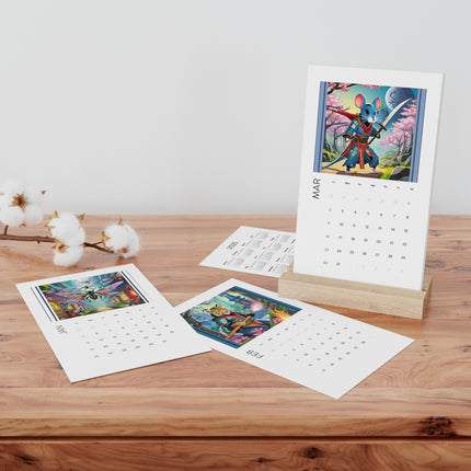 Neon Beasts: A Cyberpunk Odyssey Vertical Desk Calendar (2025)