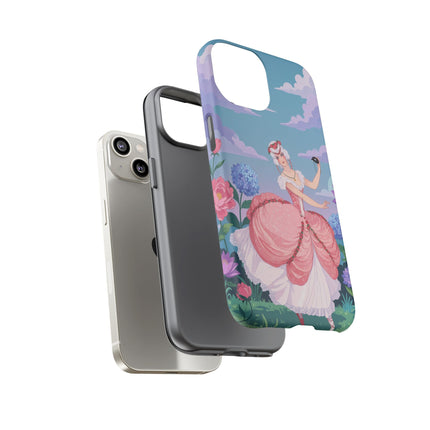 🎭🌸 The Lady Of The Secret Masquerade Phone Case – Art Deco Garden Fantasy