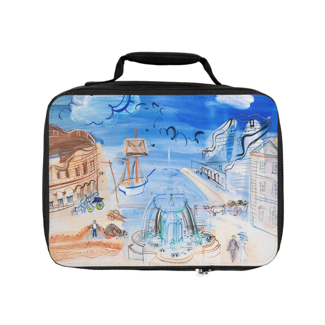 Composition au port et à la fontaine by Raoul Dufy Lunch Bag – Harbor Fountain & Fauvist Joy