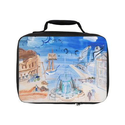 Composition au port et à la fontaine by Raoul Dufy Lunch Bag – Harbor Fountain & Fauvist Joy