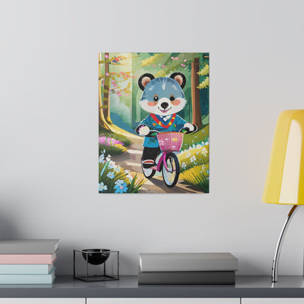 Furry Cyclist Matte Canvas, Stretched, 0.75"
