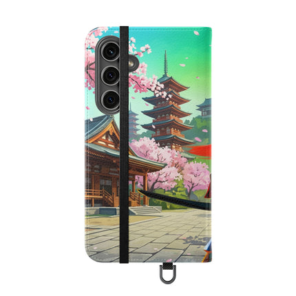 🦊⚔️ Cyberpunk Panda Samurai Flip Case – Futuristic Honor & Kitsune Spirit