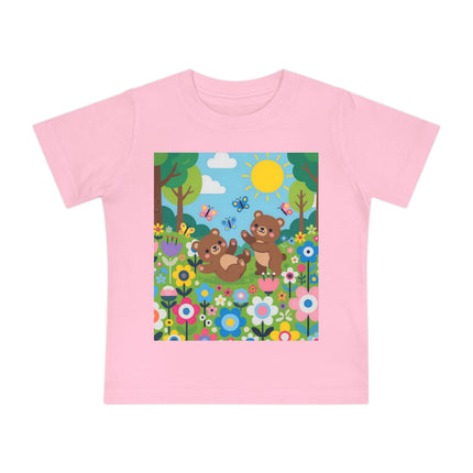 Woodland Bear Cubs at Play Baby T-Shirt – A Forest Full of Joy