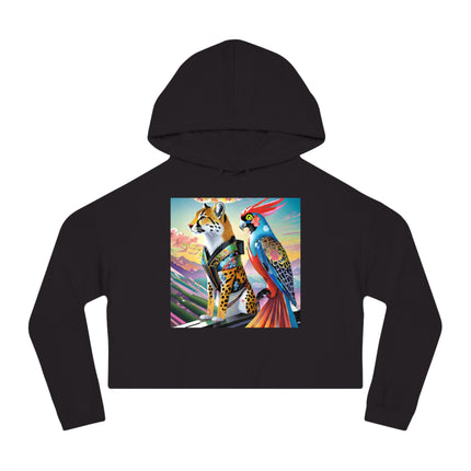 Cybernetic Duets Cropped Hooded Sweatshirt
