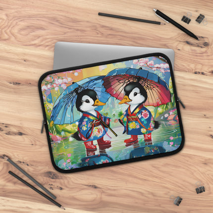 Rainy Day Ducks Laptop Sleeve