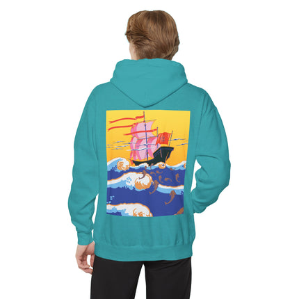 Golden Seas and Whimsical Dreams Unisex Garment-Dyed Hoodie