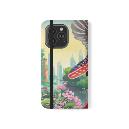 🦉⚔️ Cyberpunk Samurai Owl Flip Case – Neon Wisdom & Warrior Honor